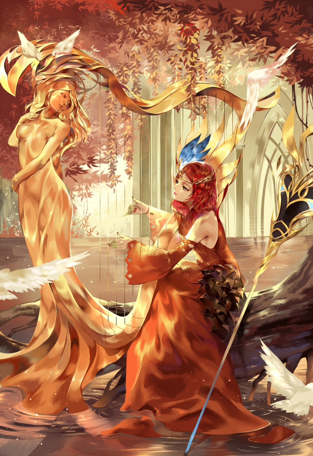 dress, love_live!, love_live!_(series), nishikino_maki, wet, yomi_yasou