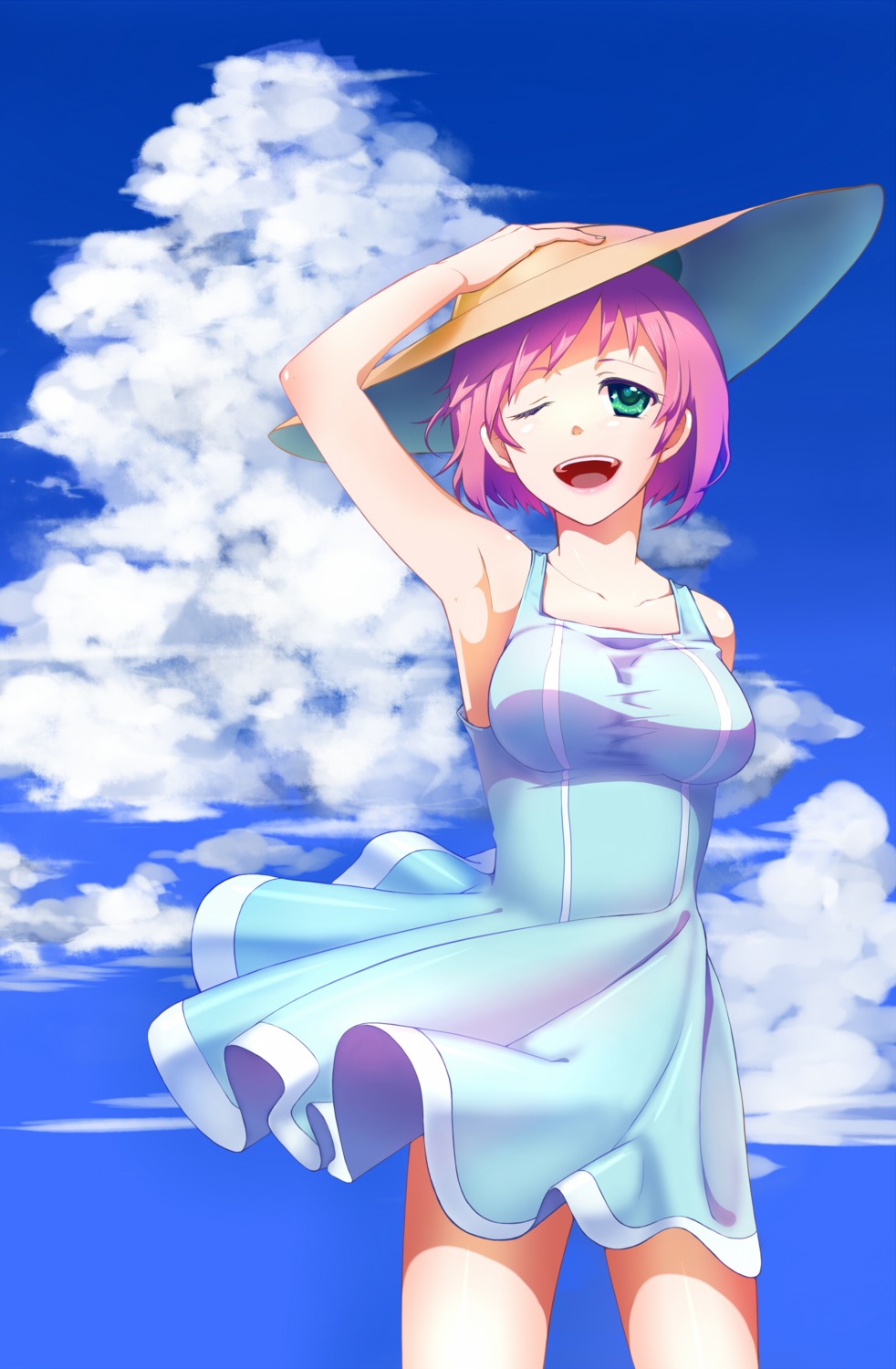 asaka_momore, dress, summer_dress