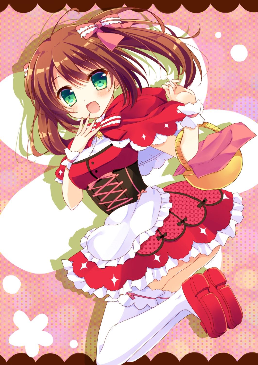 dress, mizushima_saki, natsuki_marina, nopan, the_idolm@ster, the_idolm@ster_side-m, thighhighs, trap
