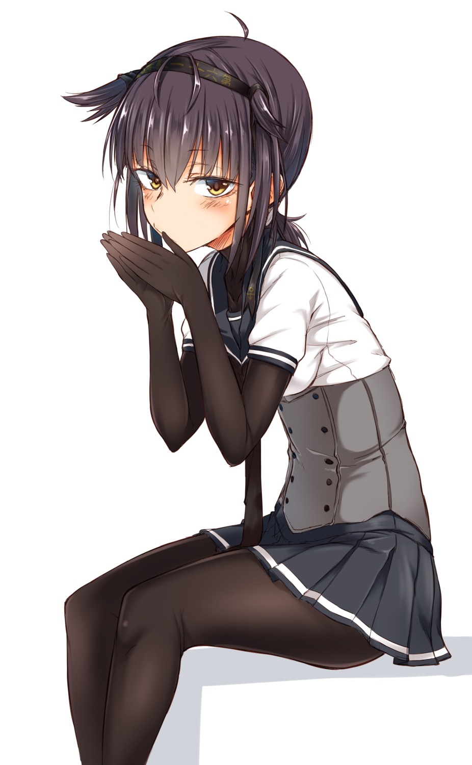 hatsuzuki_(kancolle), kantai_collection, pantyhose, seifuku, spirytus_tarou