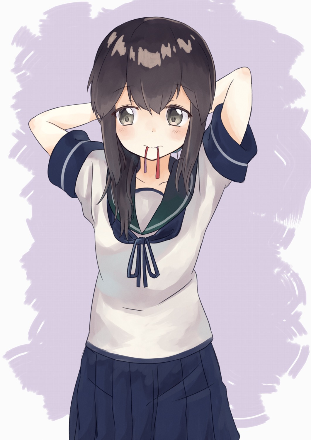 isonami_(kancolle), kantai_collection, seifuku, tapimakura