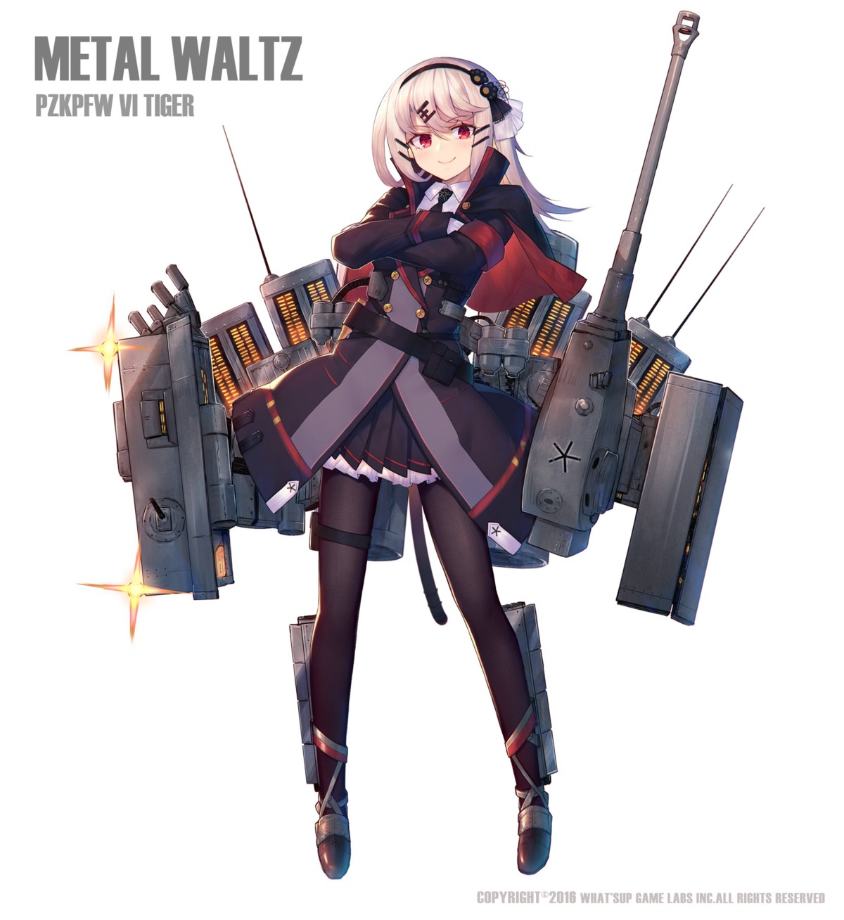 anthropomorphization, jugatsu_junichi, metal_waltz, pantyhose, uniform, weapon