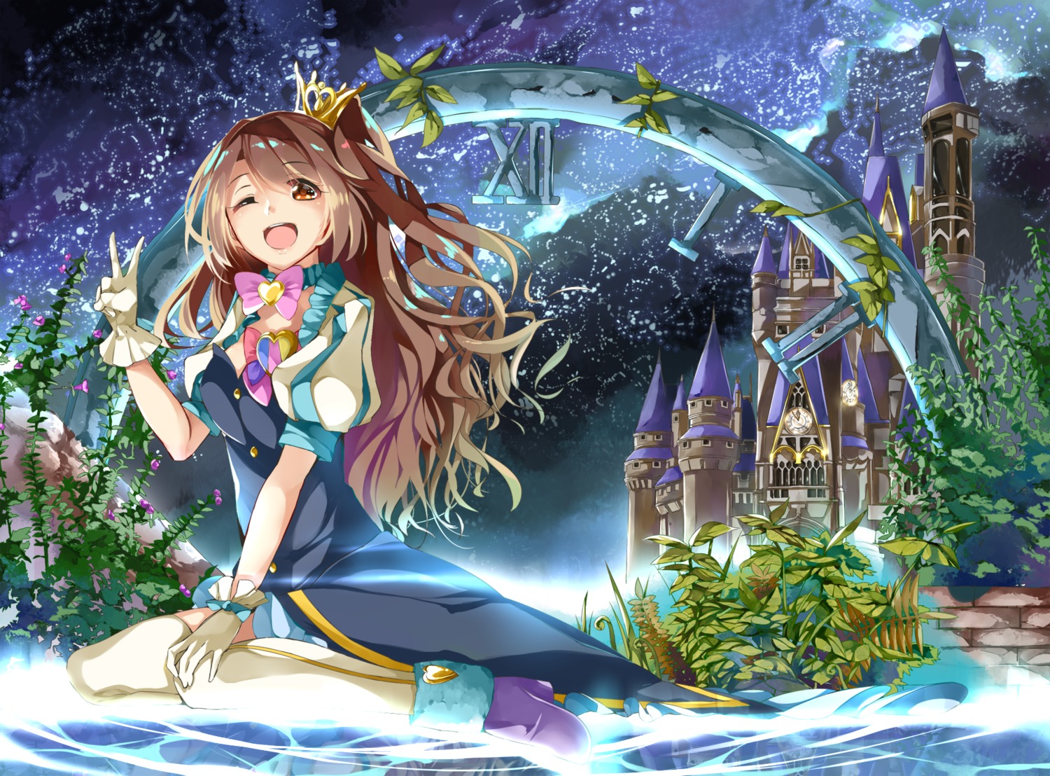dress, heels, shimamura_uzuki, the_idolm@ster, the_idolm@ster_cinderella_girls, thighhighs, yuutarou_(pixiv822664)