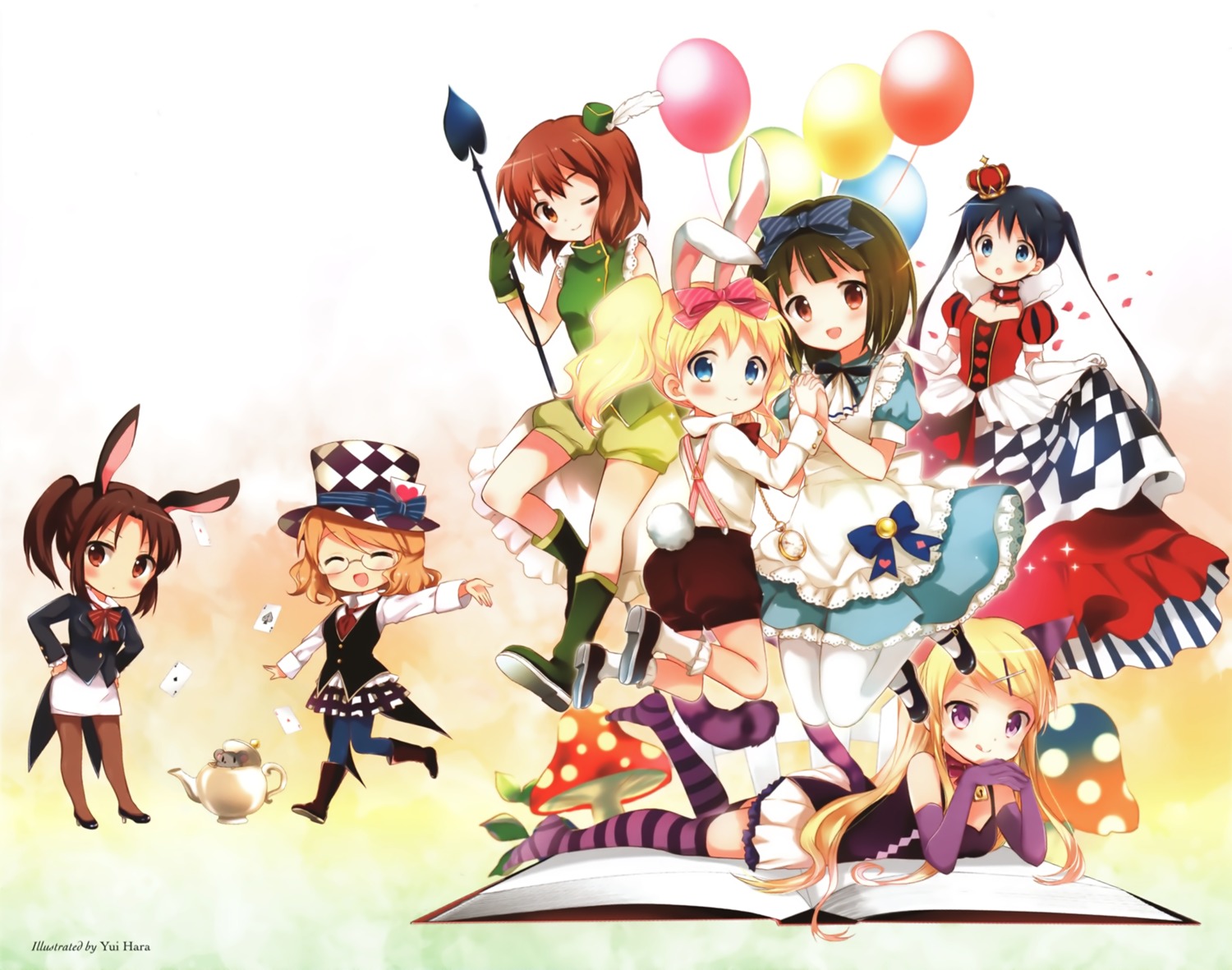 alice_cartelet, alice_in_wonderland, animal_ears, bunny_ears, cosplay, dress, hara_yui, heels