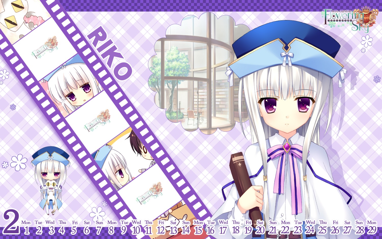 alia's_carnival!_flowering_sky, calendar, chibi, izumi_yura, nanao_naru, nanawind, neko, thighhighs