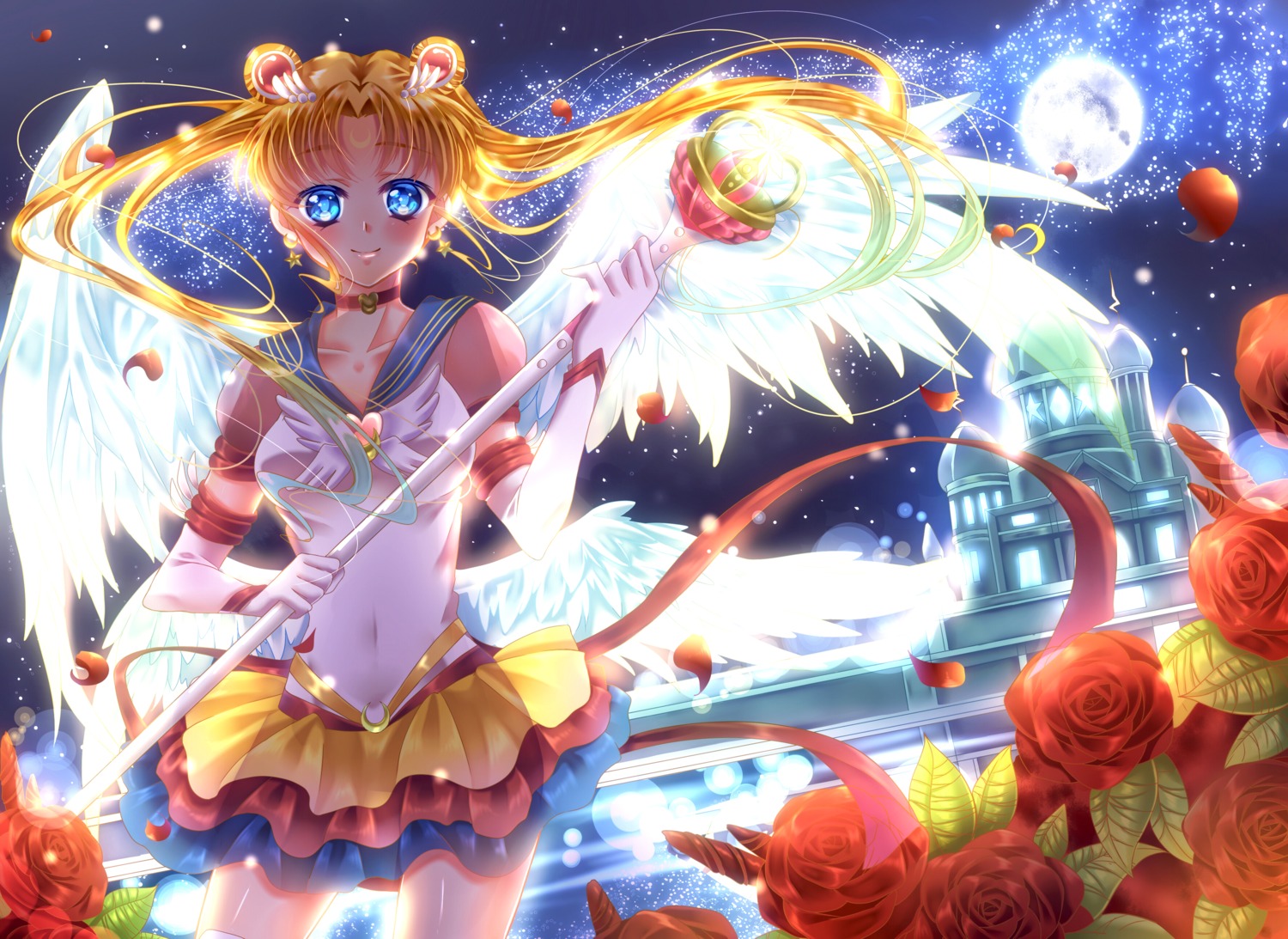 bishoujo_senshi_sailor_moon, eternal_sailor_moon, touki_matsuri, tsukino_usagi, weapon, wings