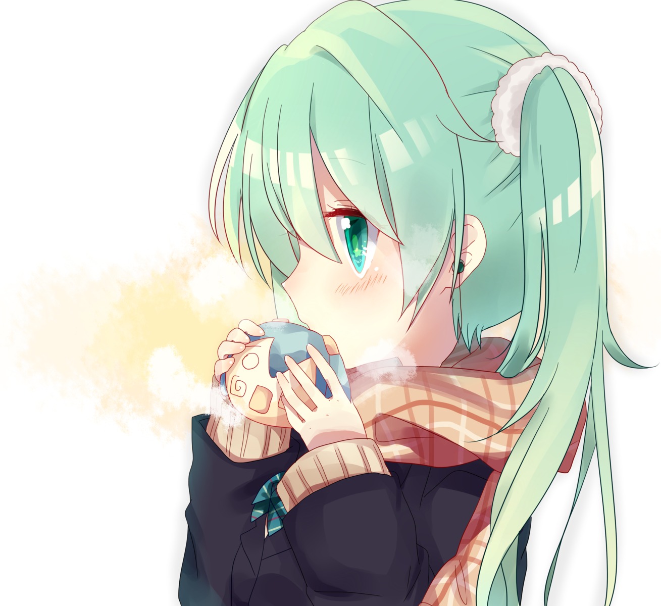 hachune_miku, hatsune_miku, mafuyu_(chibi21), seifuku, sweater, vocaloid