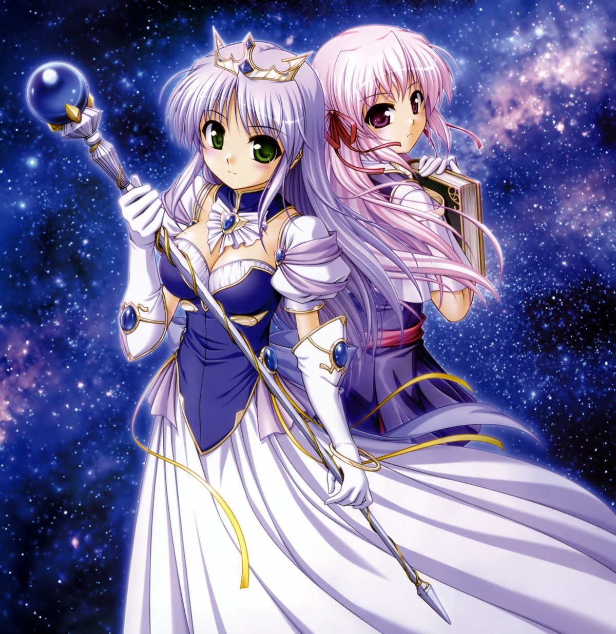 bekkankou, cleavage, dress, estel_freesia, feena_fam_earthlight, yoake_mae_yori_ruriiro_na