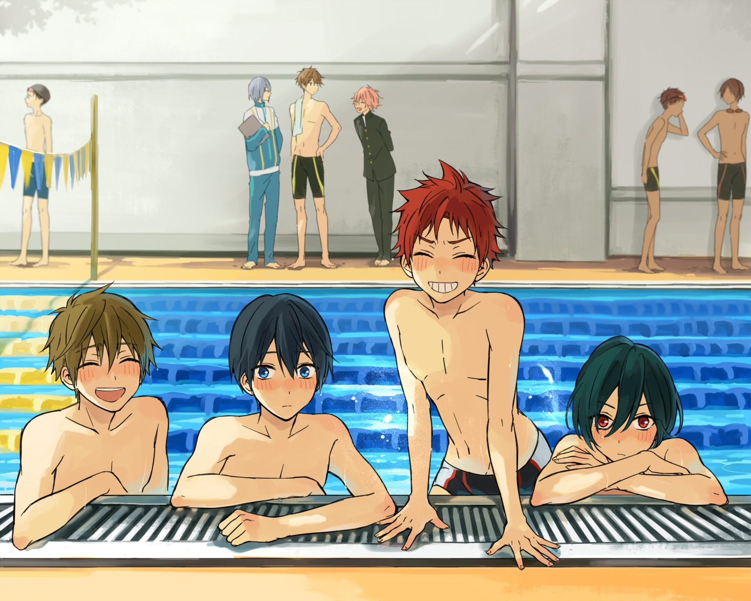 free!, high_speed!, kirishima_ikuya, kirishima_natsuya, male, nanase_haruka, serizawa_nao, shigino_kisumi