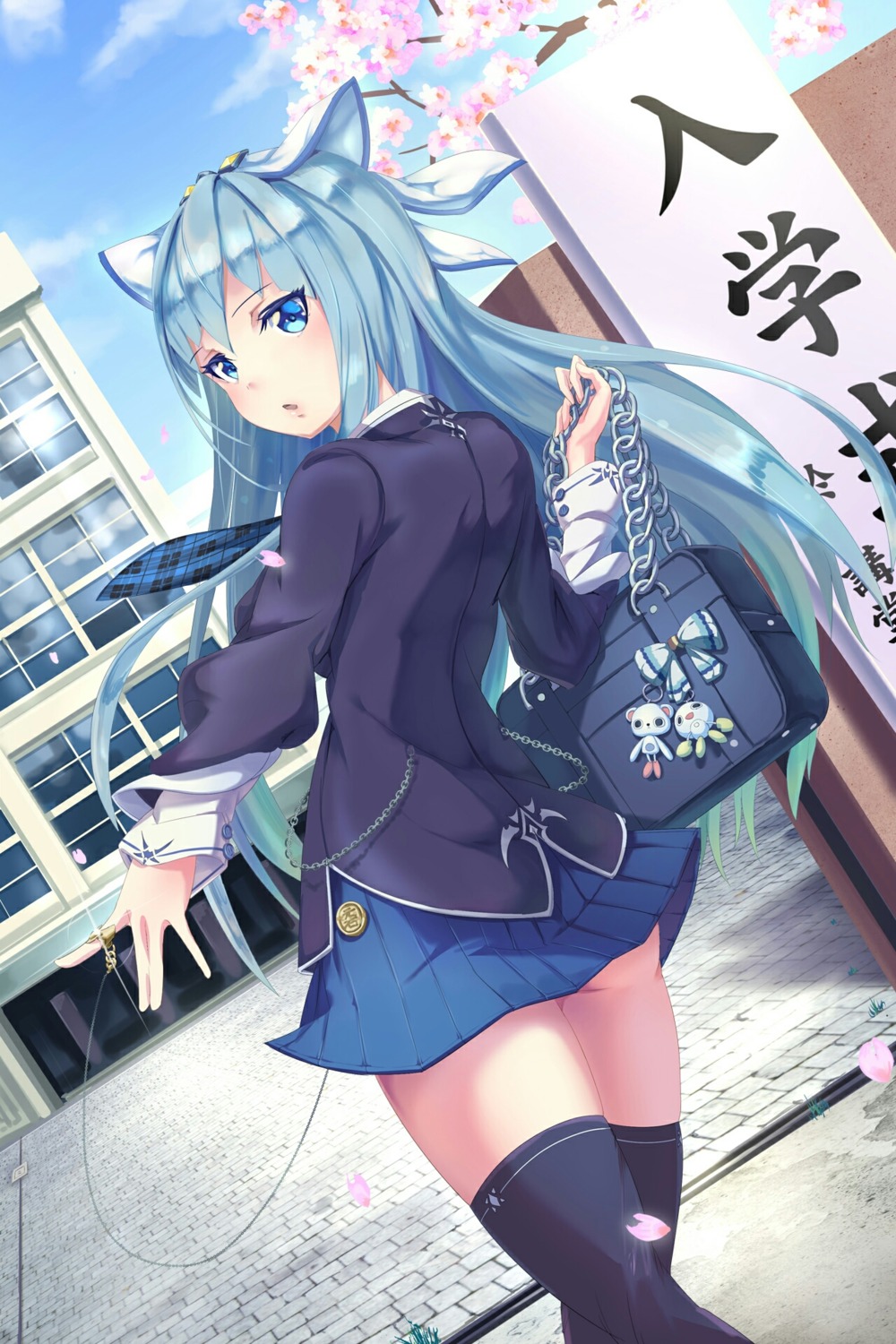loup, seifuku, thighhighs