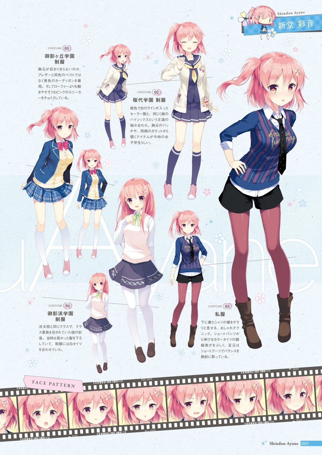 amakara_surume, character_design, chibi, digital_version, expression, koi_x_shin_ai_kanojo, kurasawa_moko, pantyhose