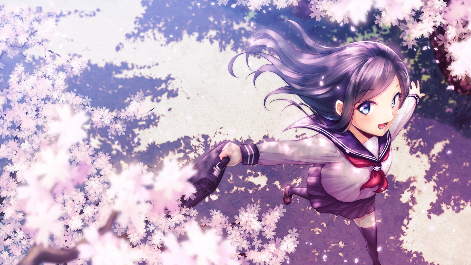 fal, seifuku, thighhighs, wallpaper