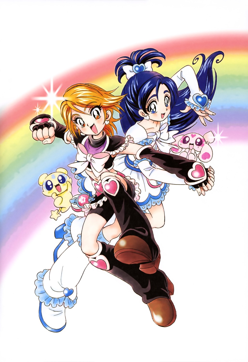 bike_shorts, dress, futari_wa_precure, heels, kamikita_futago, mepple, mipple, misumi_nagisa