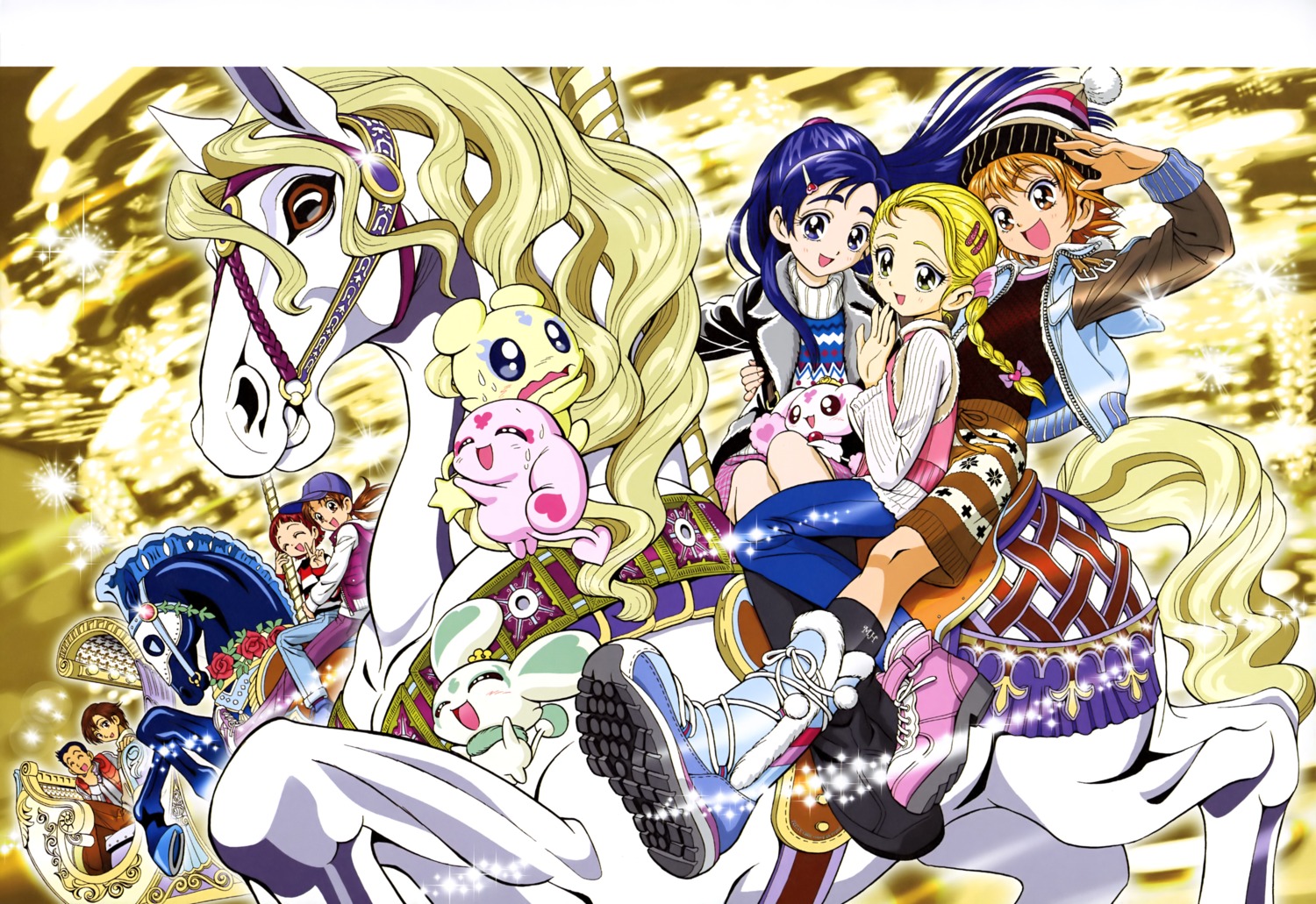 fujimura_shougo, futari_wa_precure, kamikita_futago, kimita, kujou_hikari, lulun, mepple, mipple