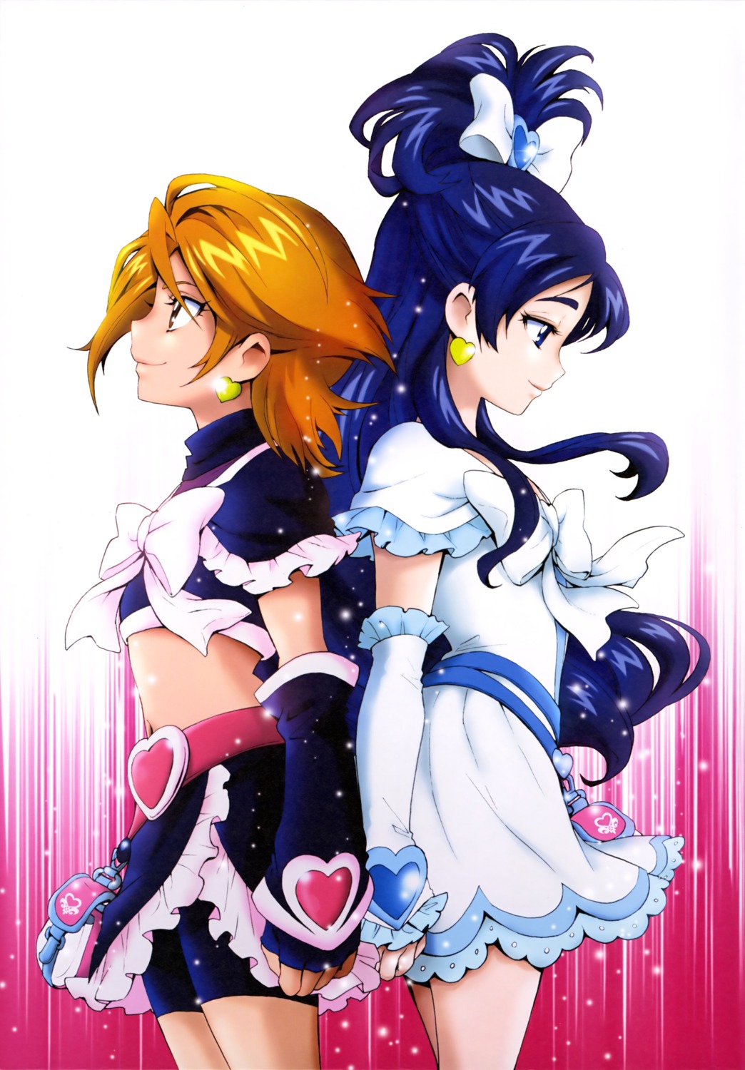 bike_shorts, dress, futari_wa_precure, kamikita_futago, misumi_nagisa, precure, yukishiro_honoka