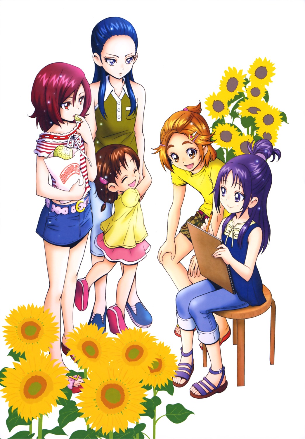 futari_wa_precure_splash_star, hyuuga_minori, hyuuga_saki, kamikita_futago, kiryuu_kaoru, kiryuu_michiru, mishou_mai, precure