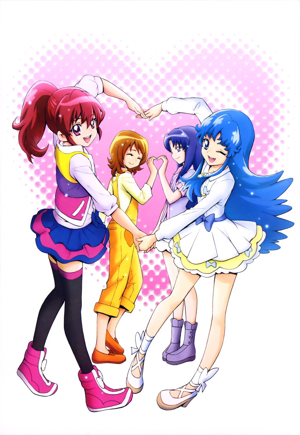 aino_megumi, dress, happinesscharge_precure!, heels, hikawa_iona, kamikita_futago, oomori_yuuko, precure
