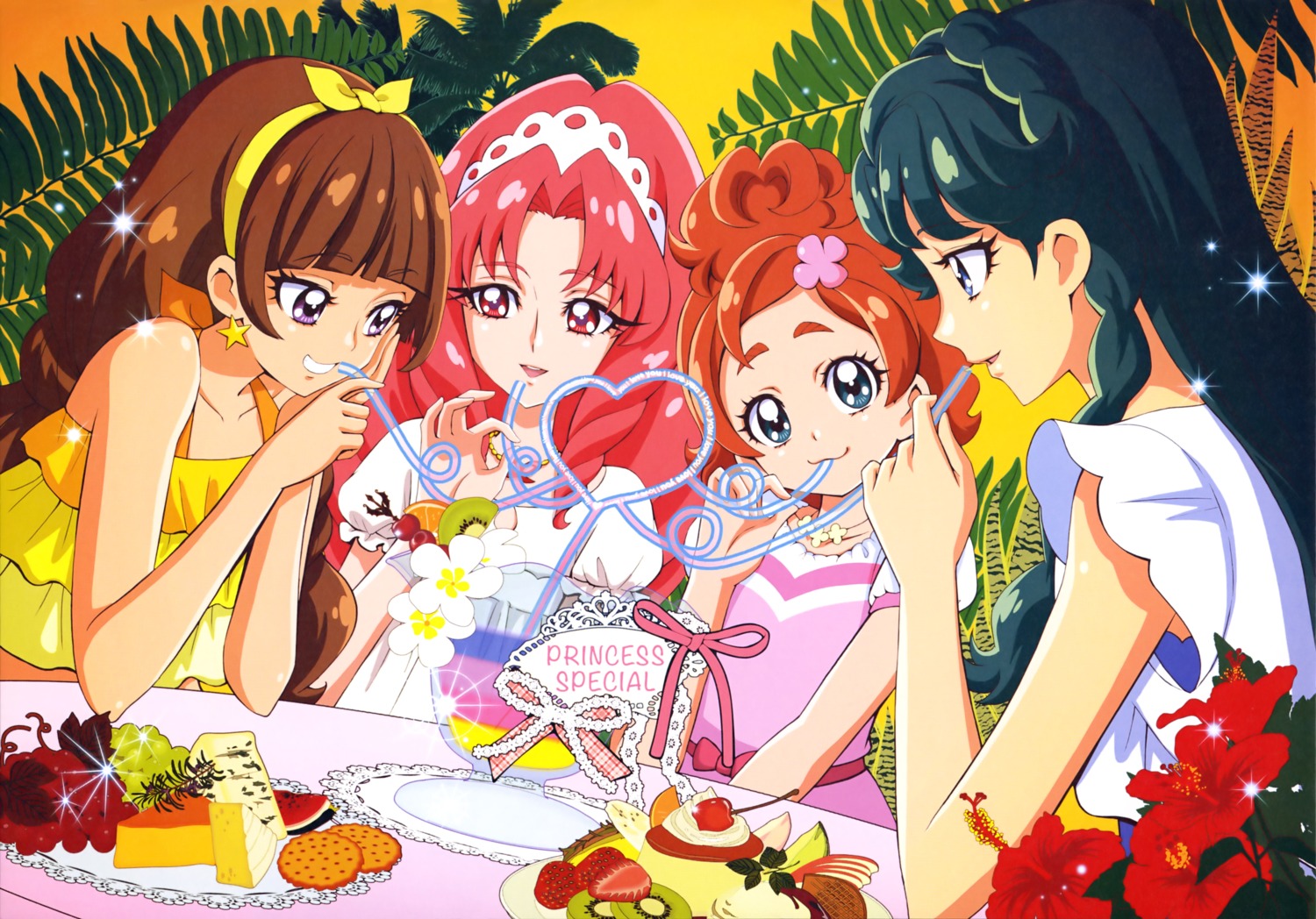 akagi_towa, amanogawa_kirara, dress, go!_princess_precure, haruno_haruka, kaidou_minami, kamikita_futago, precure