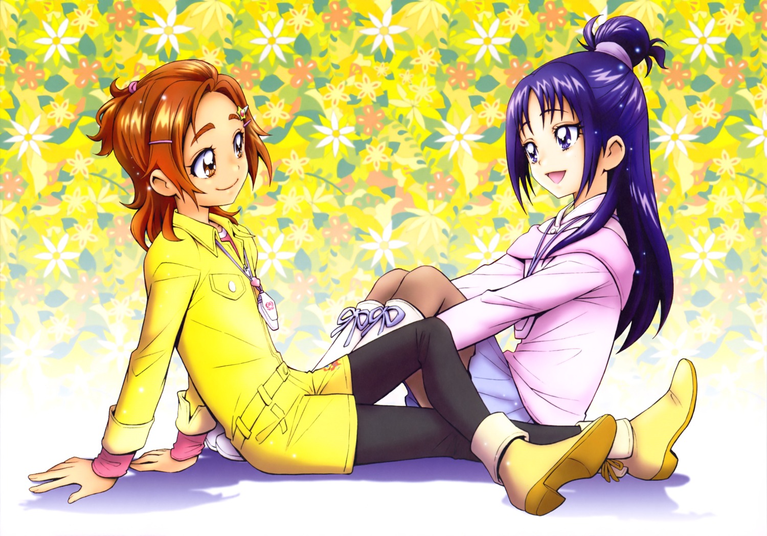 futari_wa_precure_splash_star, heels, hyuuga_saki, kamikita_futago, mishou_mai, pantyhose, precure