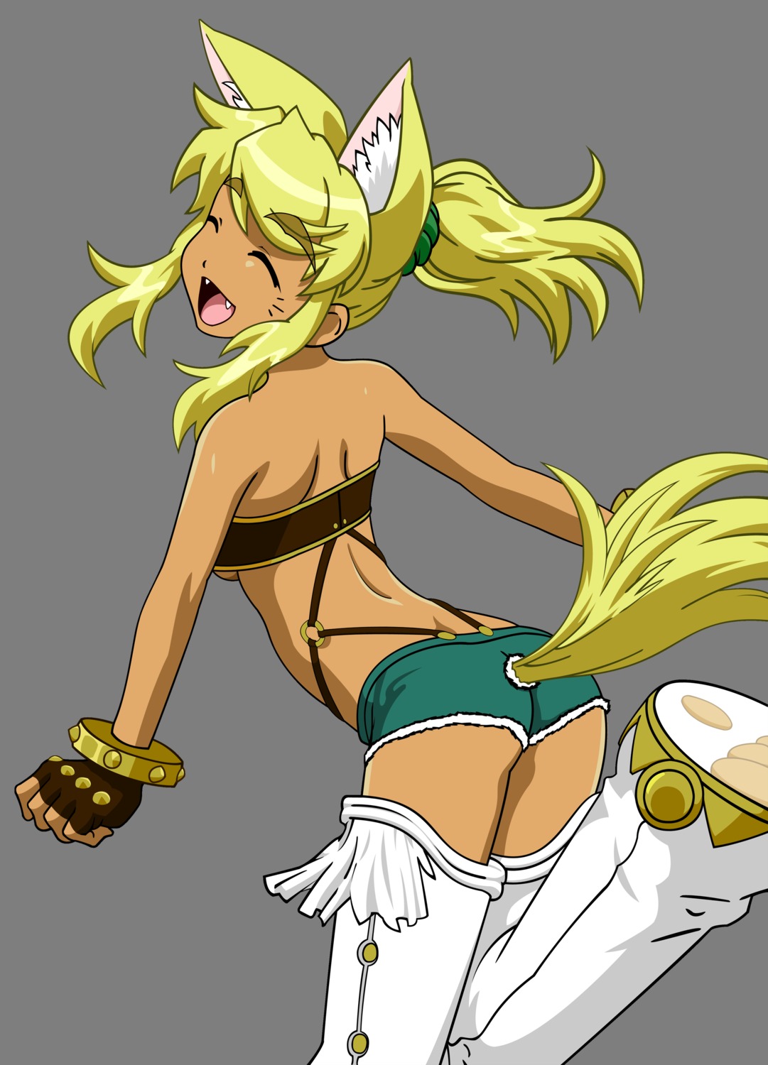 animal_ears, liru, magical_pokaan, tail, transparent_png, vector_trace