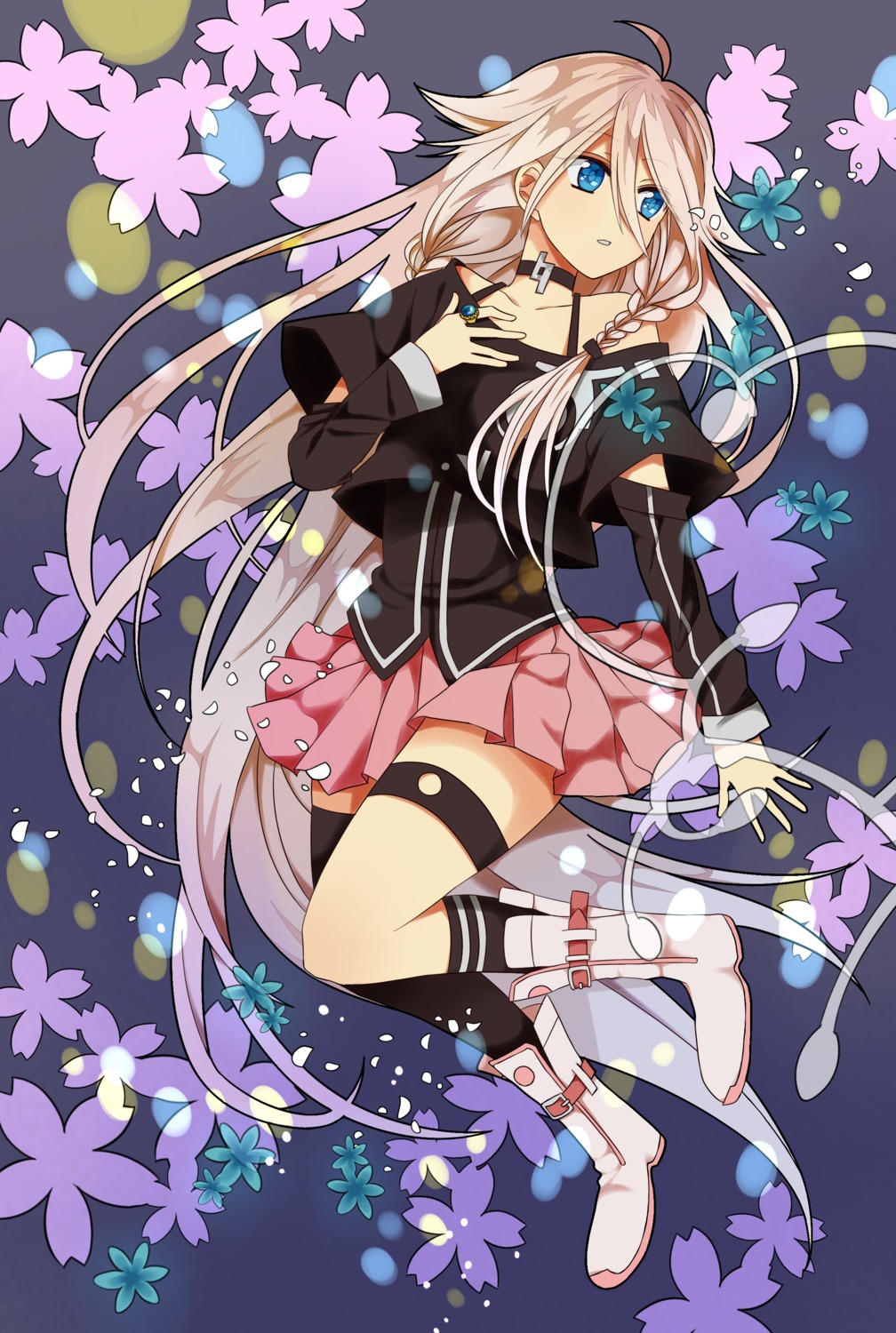 garter, ia_(vocaloid), sakurano_miya, thighhighs, vocaloid, wet