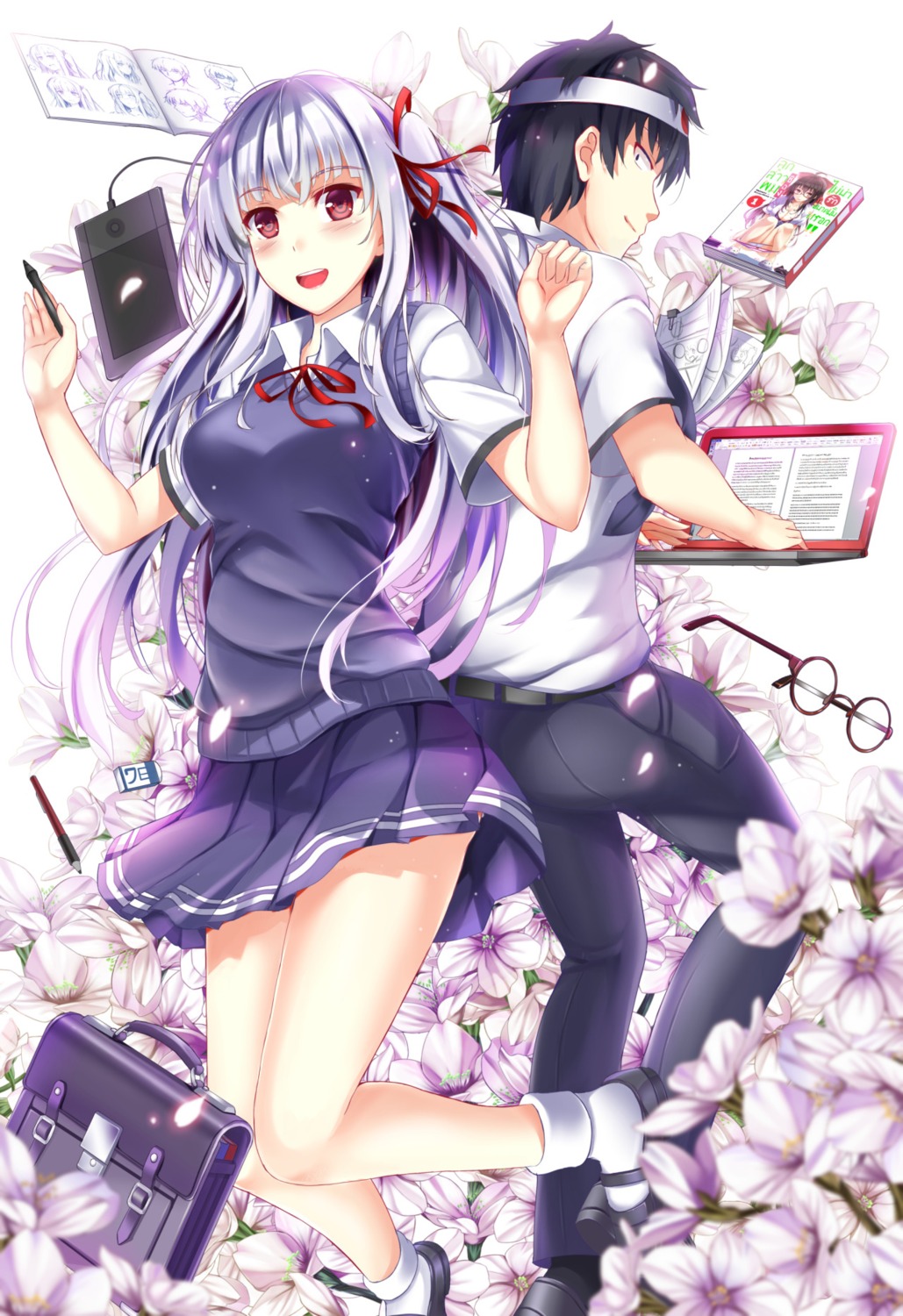 hasaya, megane, seifuku