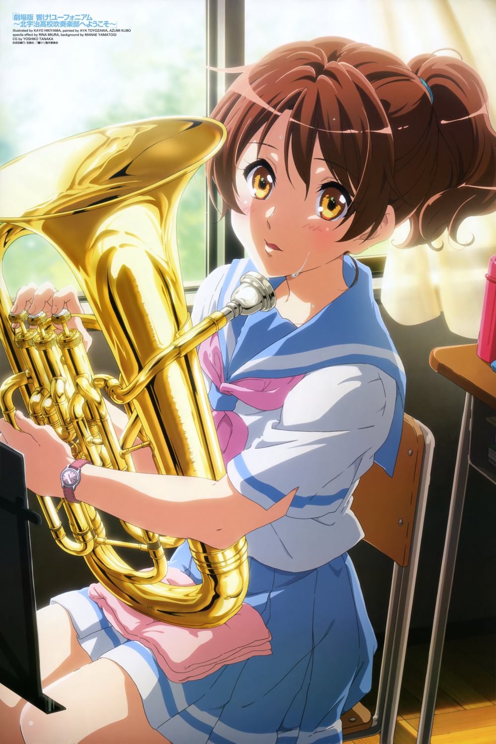 gekijouban_hibike!_euphonium, hibike!_euphonium, hikiyama_kayo, oumae_kumiko, seifuku