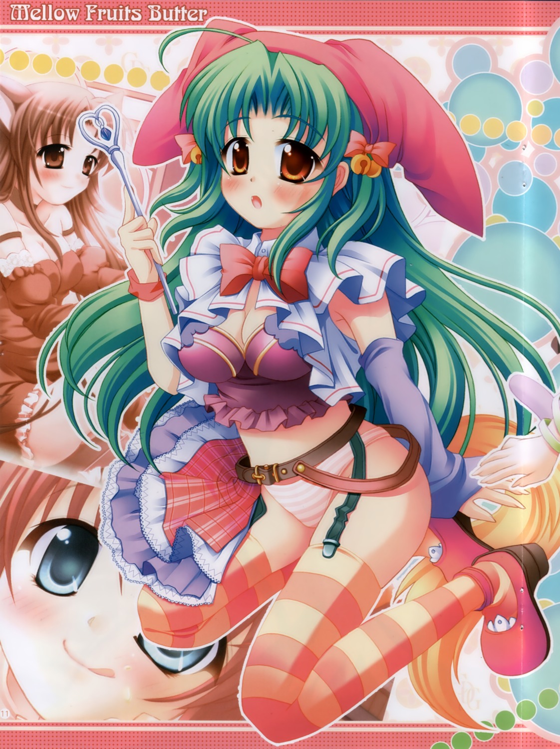 cleavage, evemoina, garter_belt, pantsu, shimapan, stockings, thighhighs