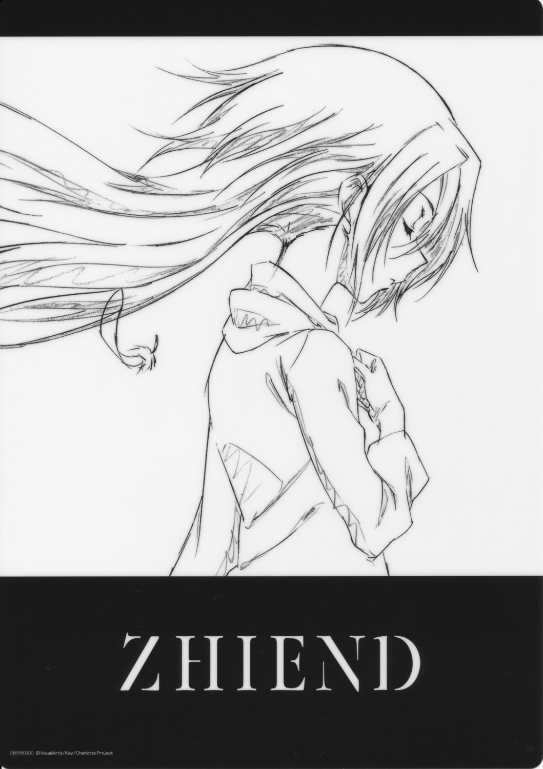 charlotte, monochrome, sera_shane, sketch