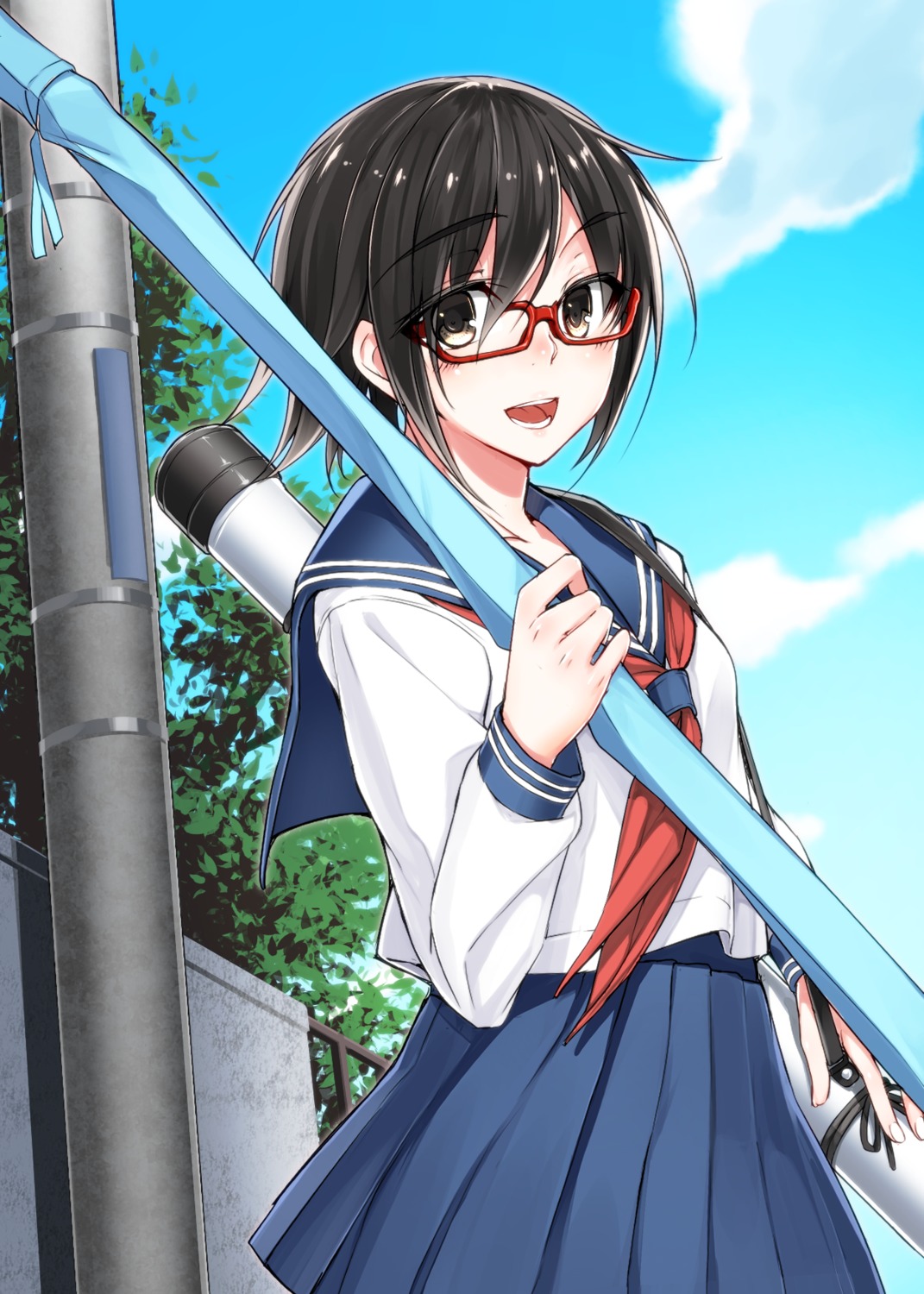 megane, ryou@ryou, seifuku