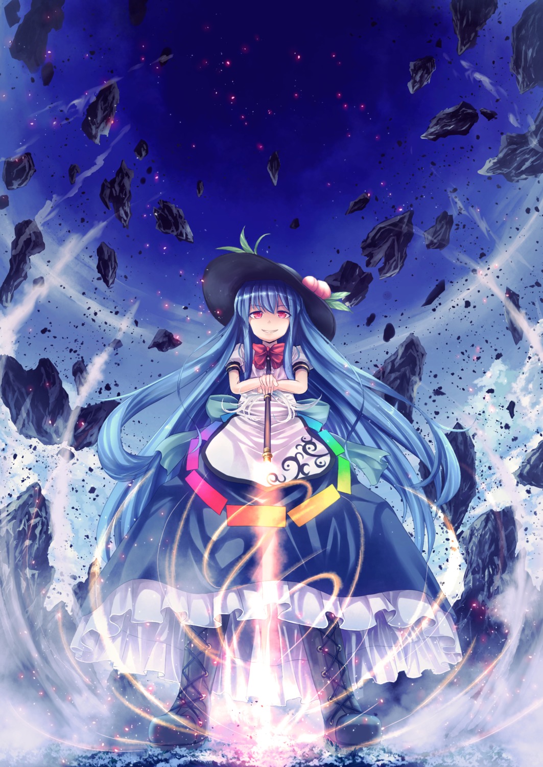 hinanawi_tenshi, sword, t.m_(aqua6233), touhou