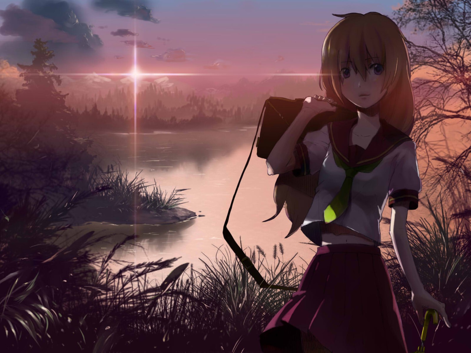 landscape, seifuku, totuka, wallpaper