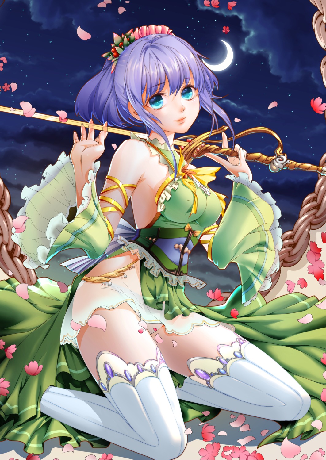 no_bra, pantsu, see_through, soucl, sword, thighhighs