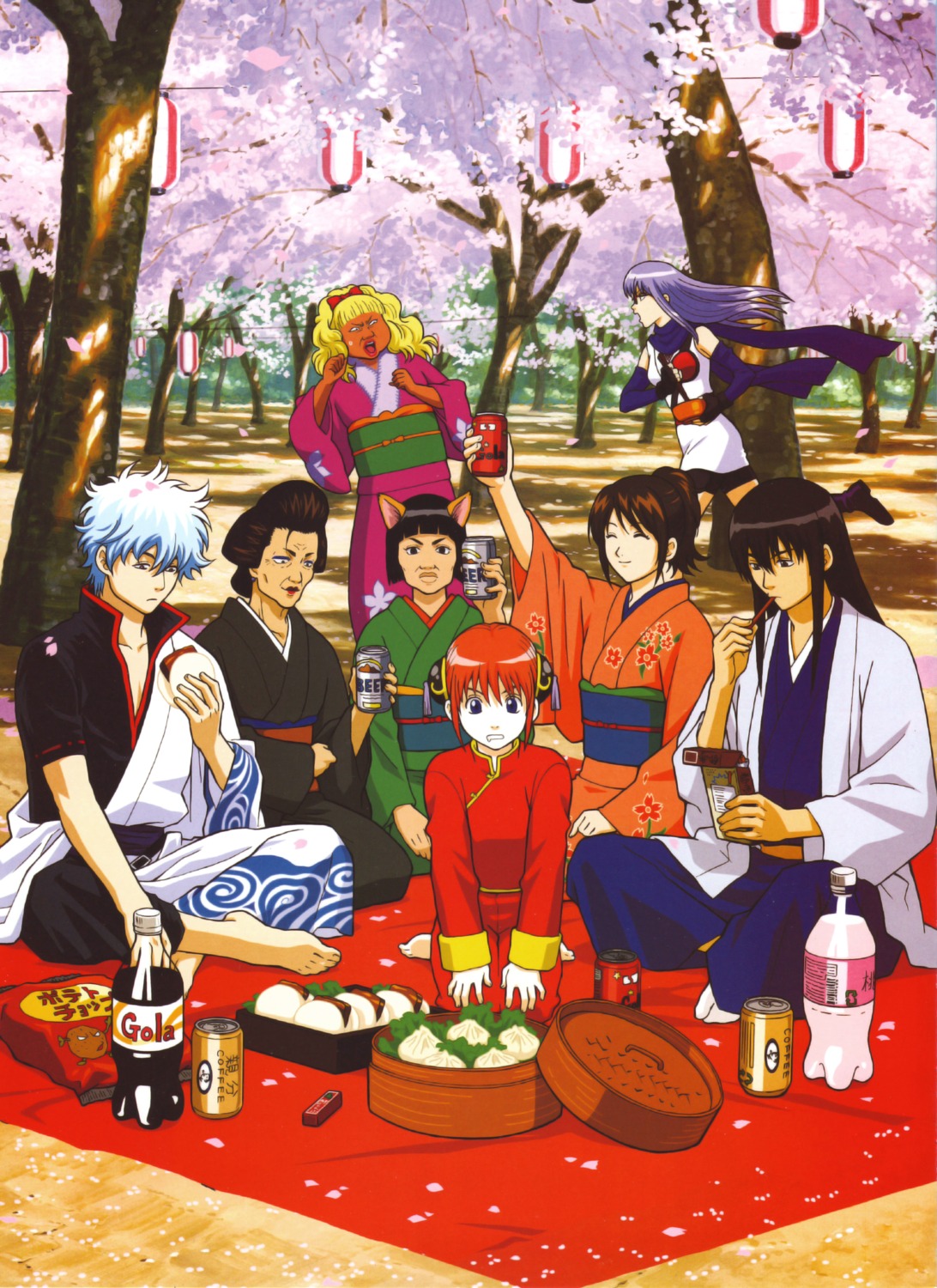 catherine, gintama, kagura, katsura_kotarou, otose, sakata_gintoki, sarutobi_ayame, sarutobi_ayame_(sacchan)