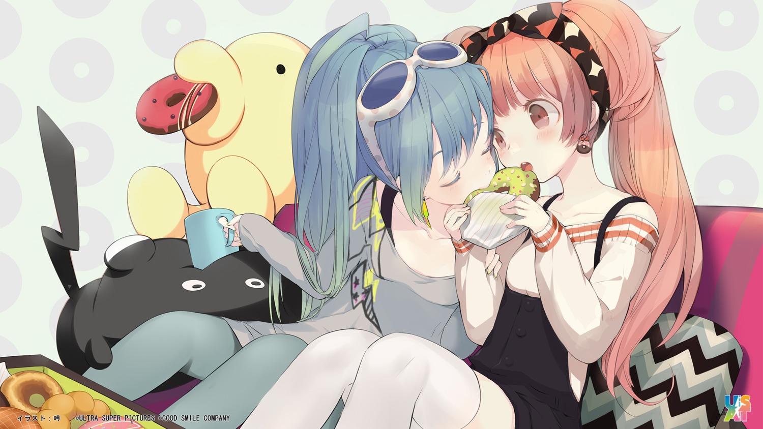 dress, gin, megane, pantyhose, sumako, supika, sweater, thighhighs