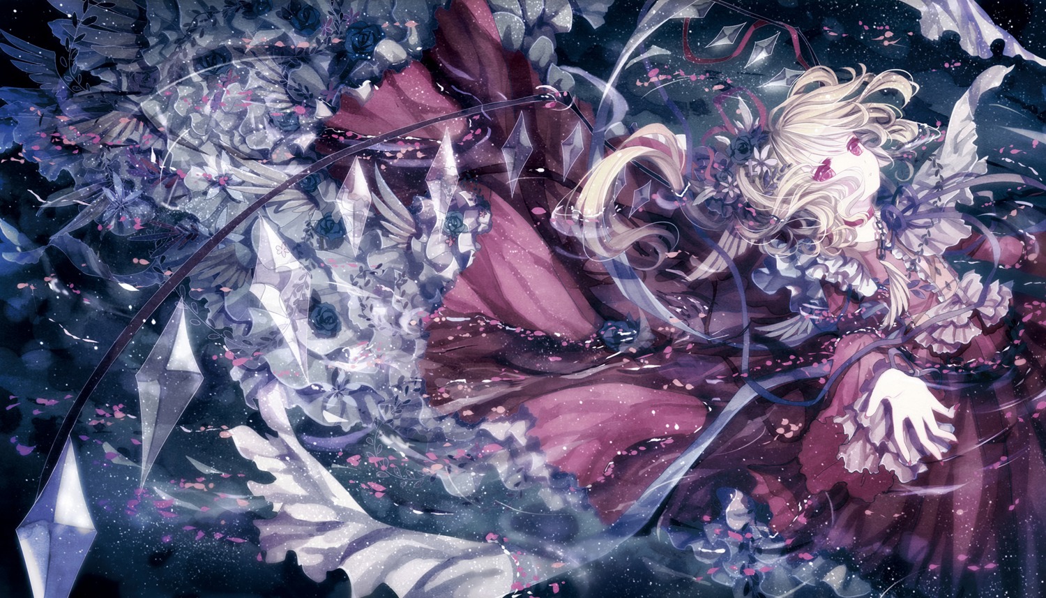 dress, flandre_scarlet, touhou, wings, yasato