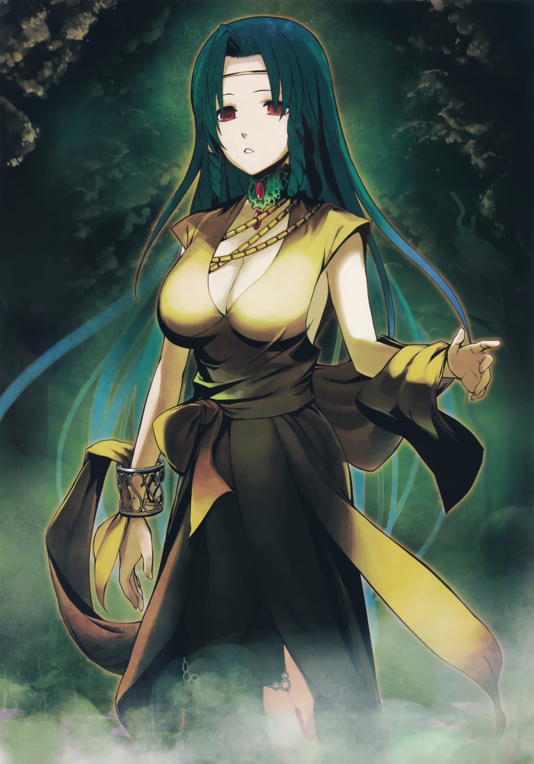 chuuou_higashiguchi, cleavage, dress, kyuuketsu_senki_vjedogonia, leanhaum, nitroplus, no_bra