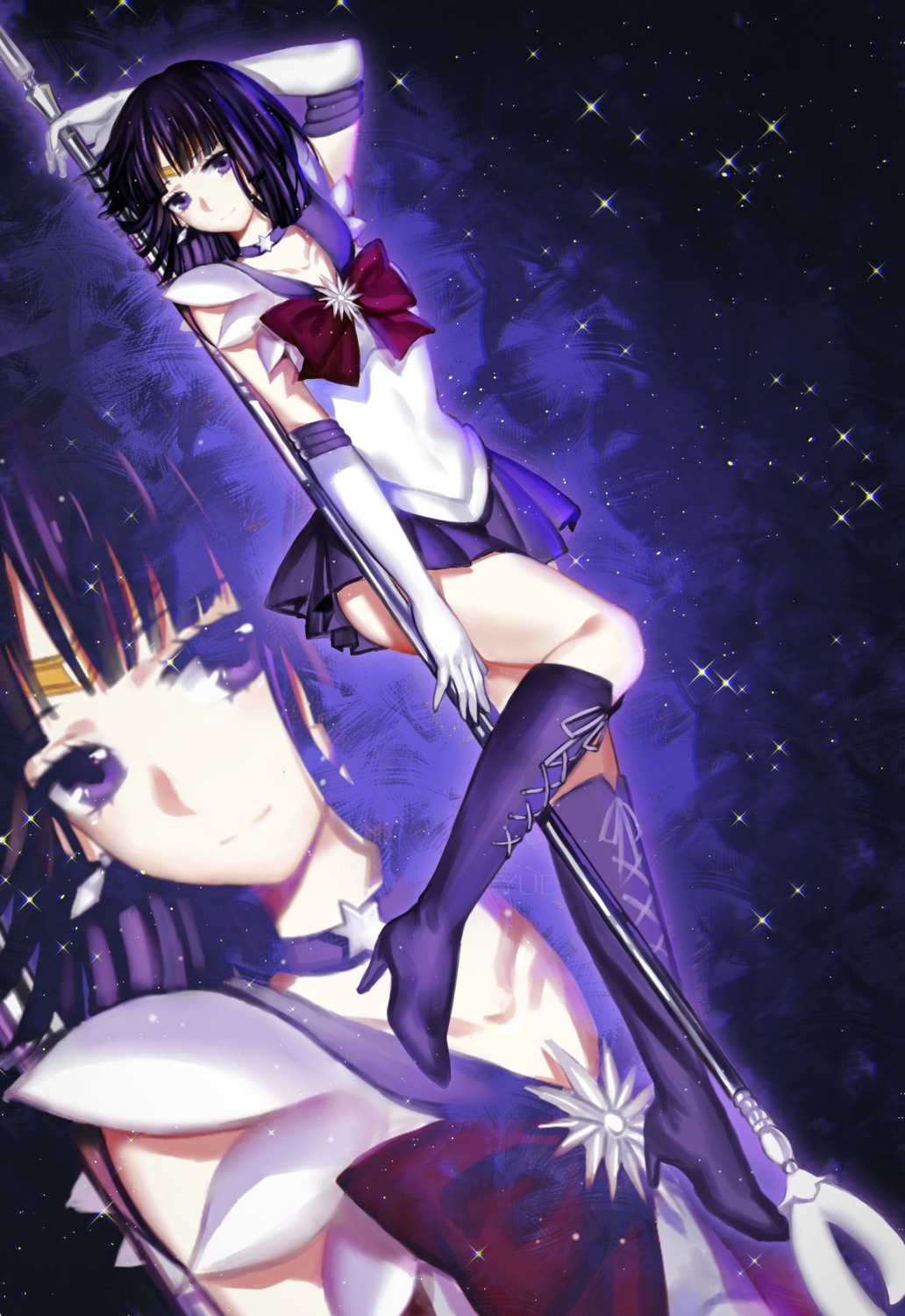 bishoujo_senshi_sailor_moon, heels, tomoe_hotaru, weapon, yue_jiang_jiang_yue