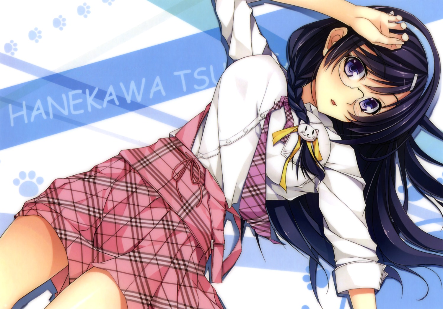 bakemonogatari, hanekawa_tsubasa, homu, megane, monogatari_(series), seifuku