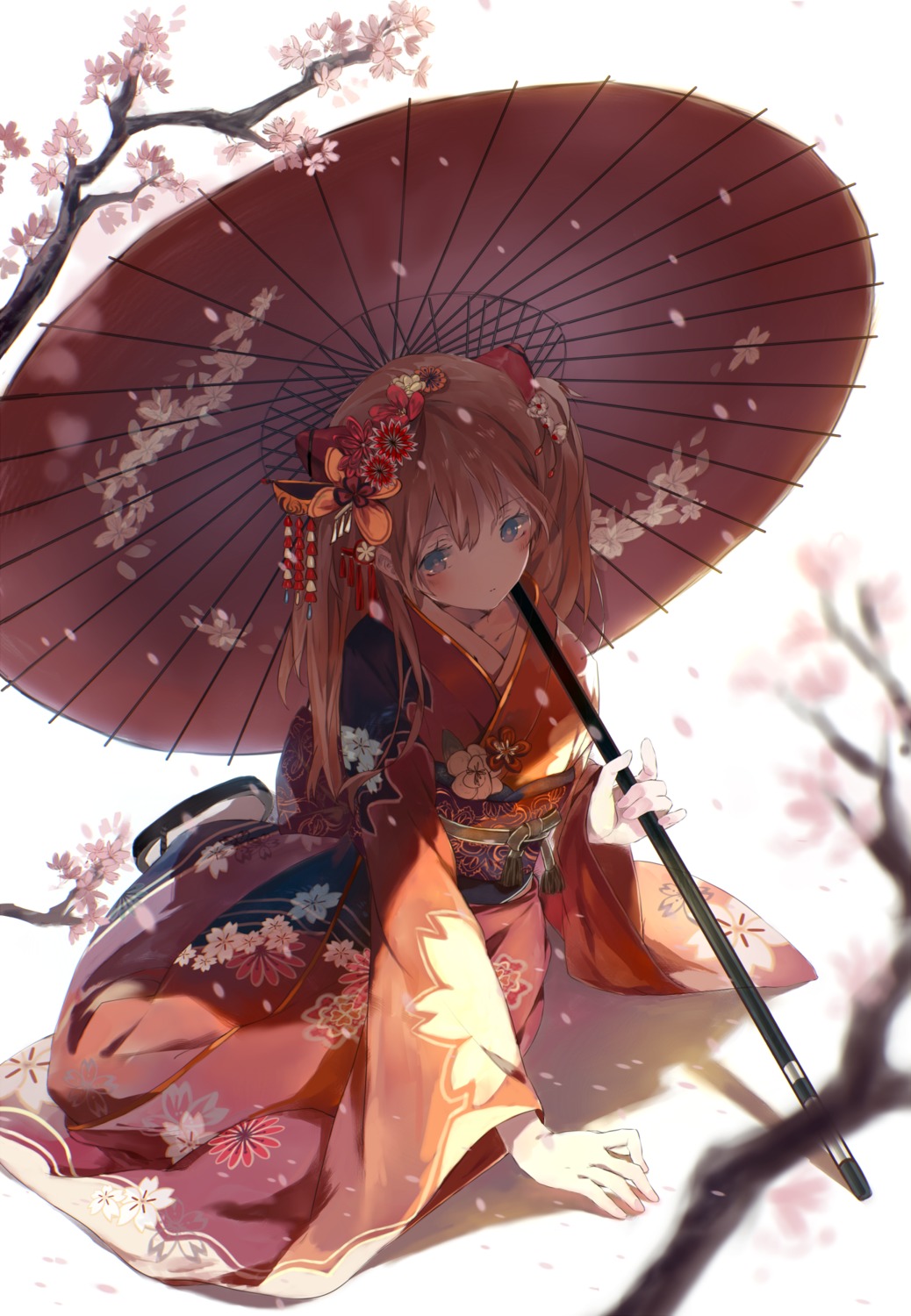 bou_shaku, kimono, neon_genesis_evangelion, souryuu_asuka_langley, umbrella