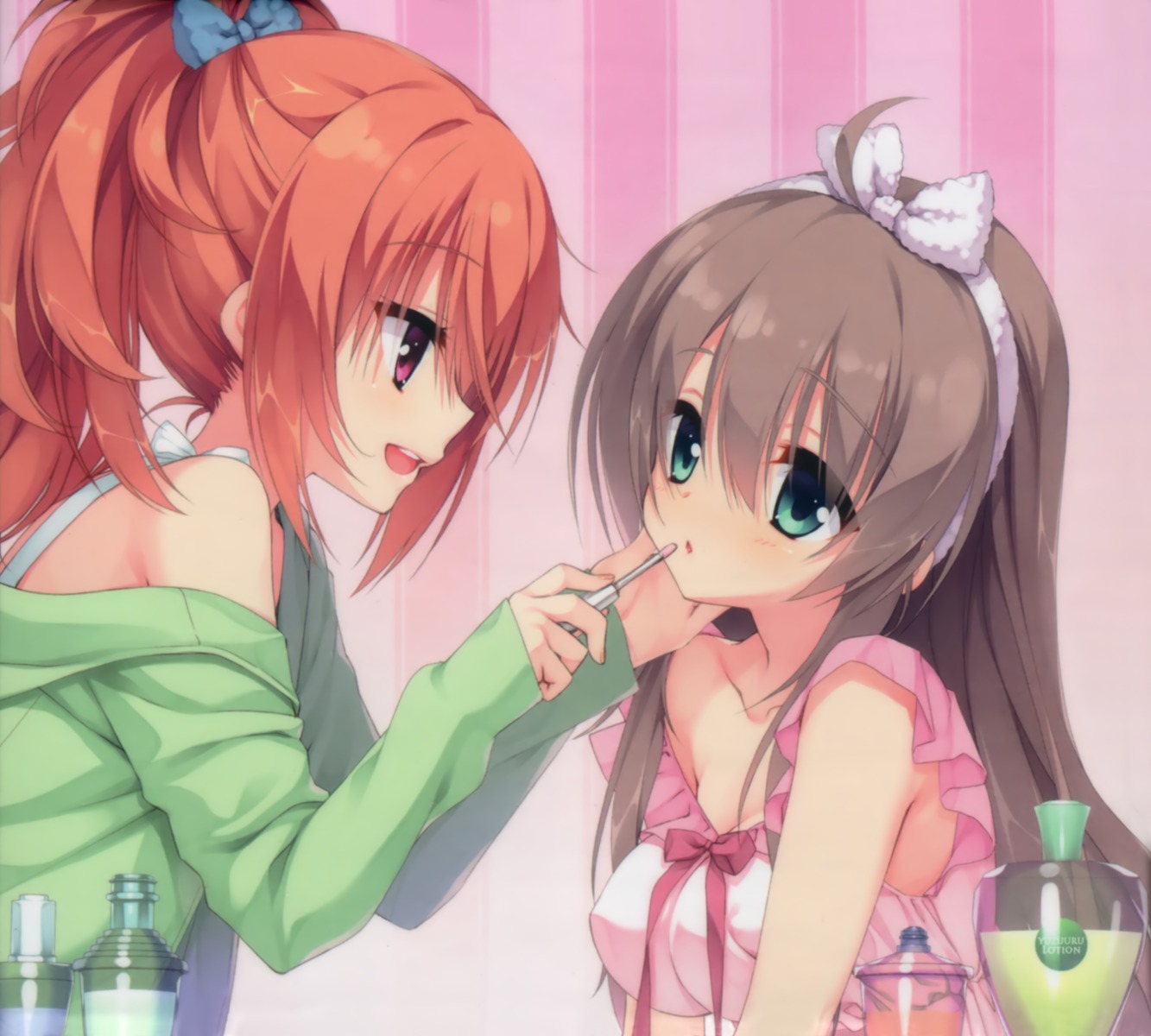 bra, cleavage, disc_cover, inaba_meguru, kobuichi, muririn, open_shirt, sanoba_witch