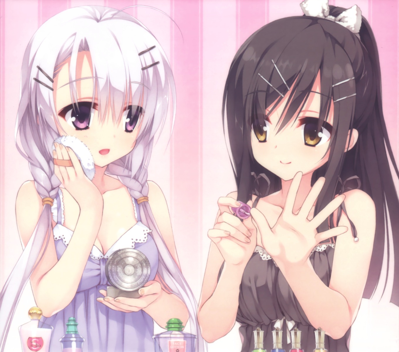 ayachi_nene, cleavage, disc_cover, dress, kobuichi, muririn, sanoba_witch, togakushi_touko, yuzu-soft