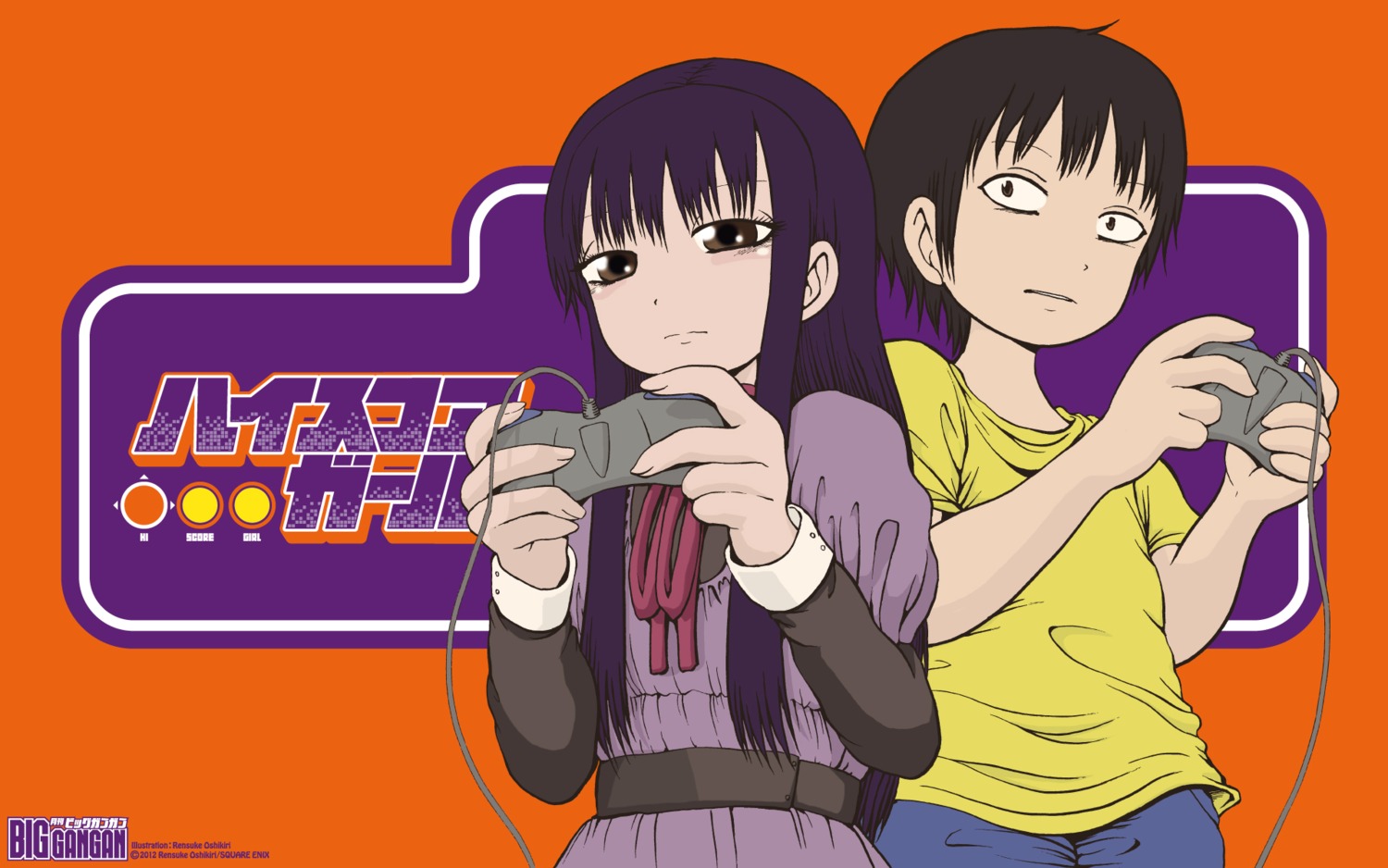 dress, high_score_girl, oono_akira, oshikiri_rensuke, wallpaper, yaguchi_haruo