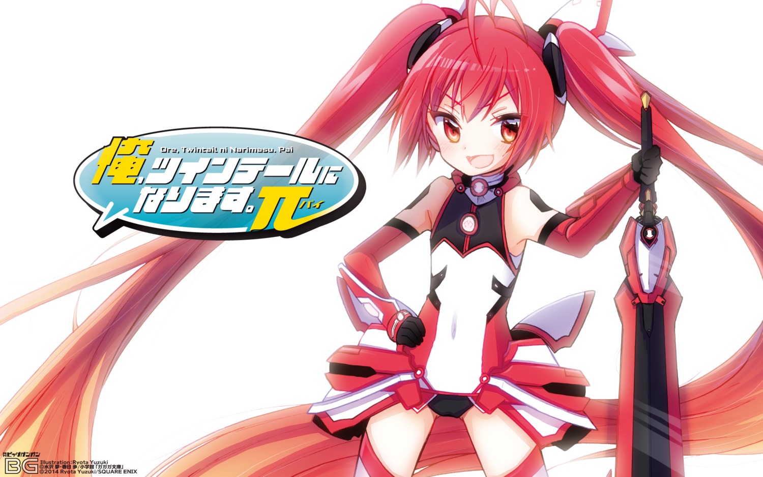 genderswap, leotard, ore_twintail_ni_narimasu, thighhighs, wallpaper, yuzuki_ryouta