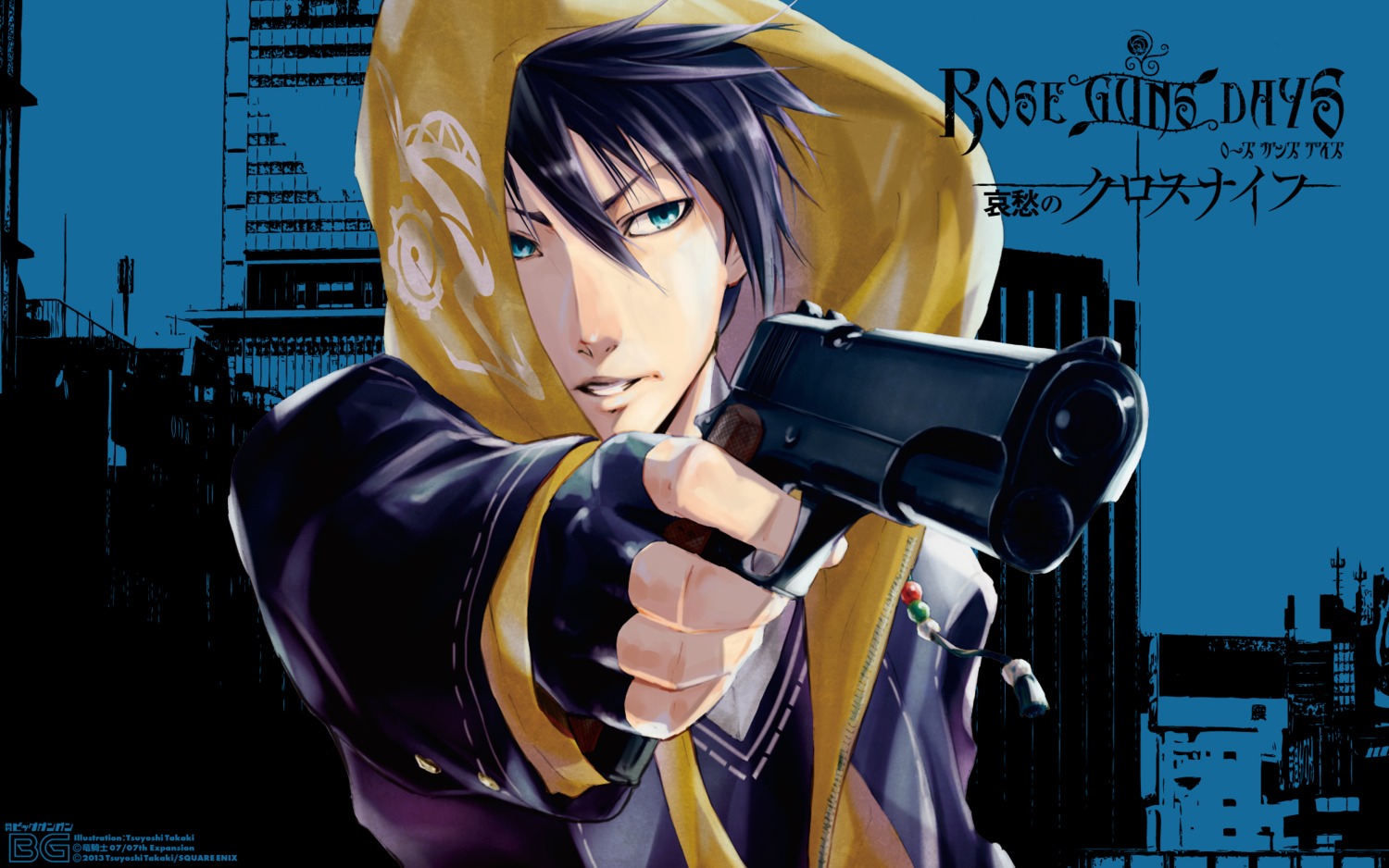 gun, male, rose_guns_days, takaki_tsuyoshi, wallpaper, wayne_uedera