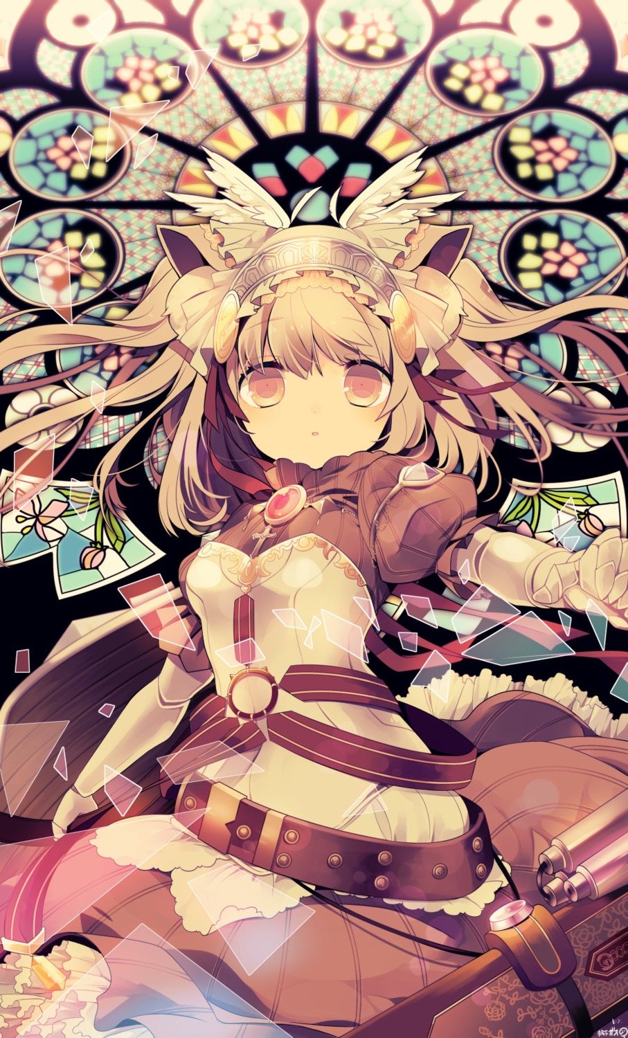 armor, dress, weapon, yuzuki_gao