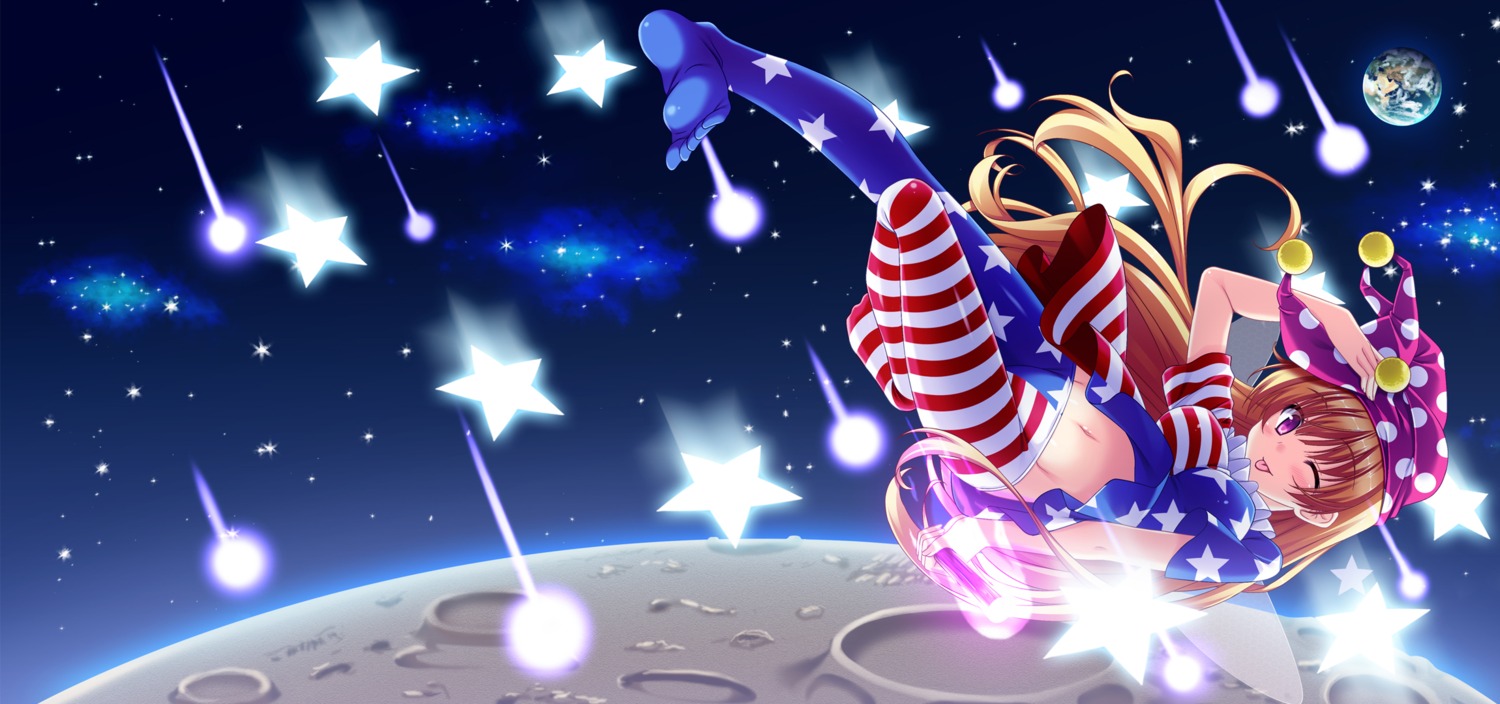 clownpiece, dress, pantyhose, skywaker, touhou, wings