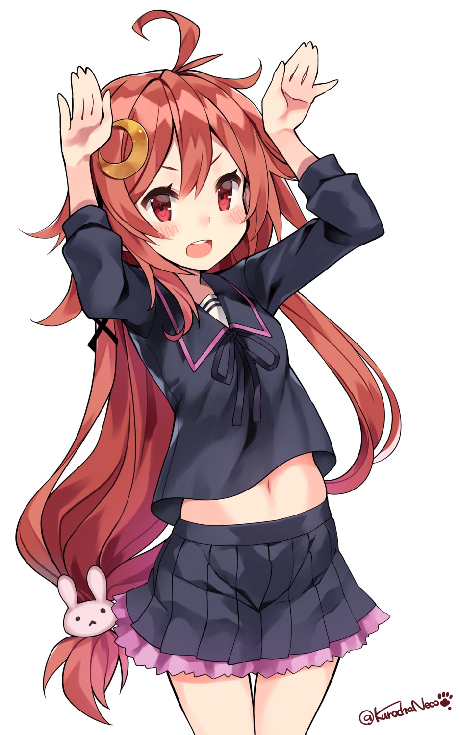 kantai_collection, kuro_chairo_no_neko, seifuku, uzuki_(kancolle)