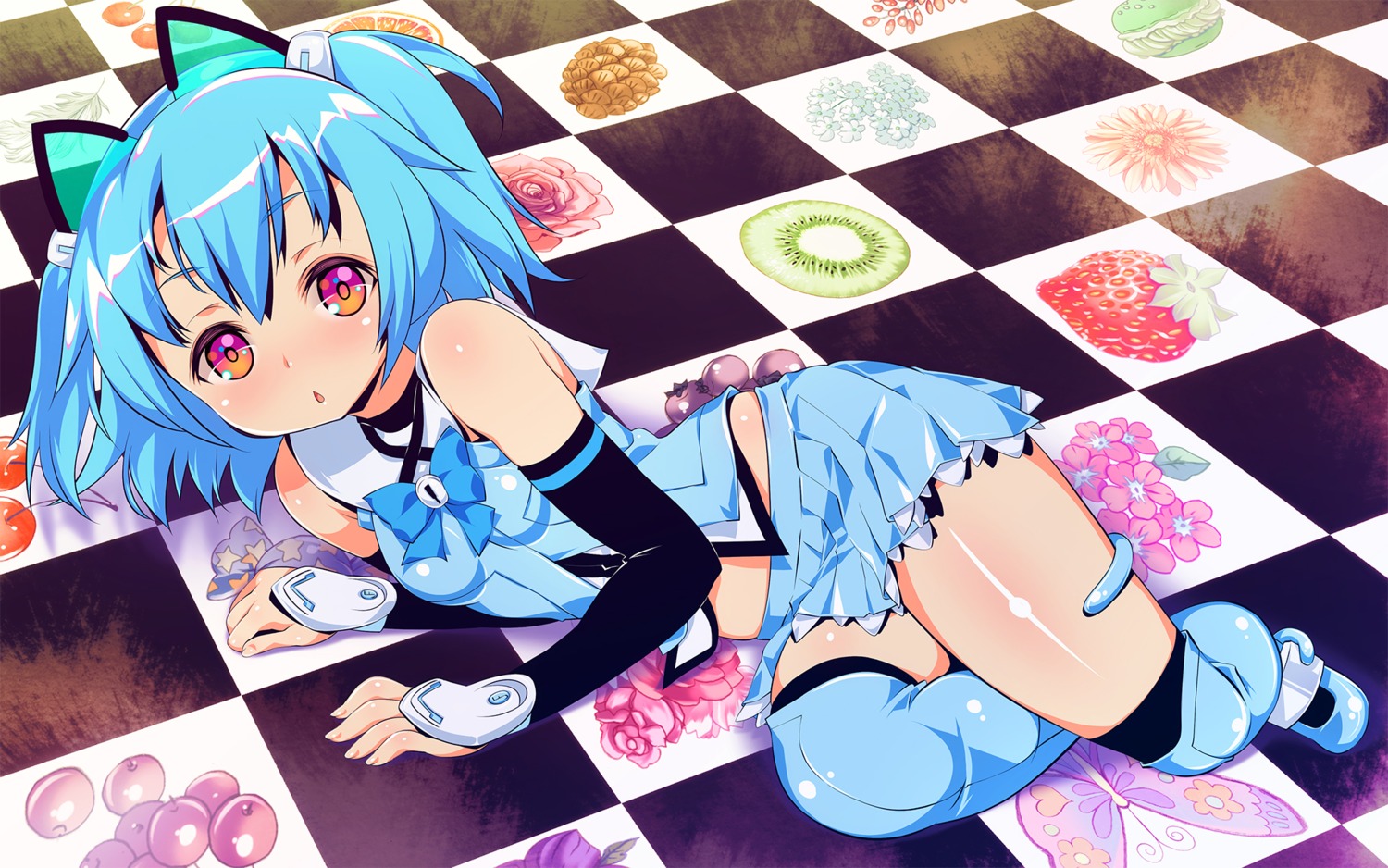 1000-chan, oizumi, riki, thighhighs, wallpaper