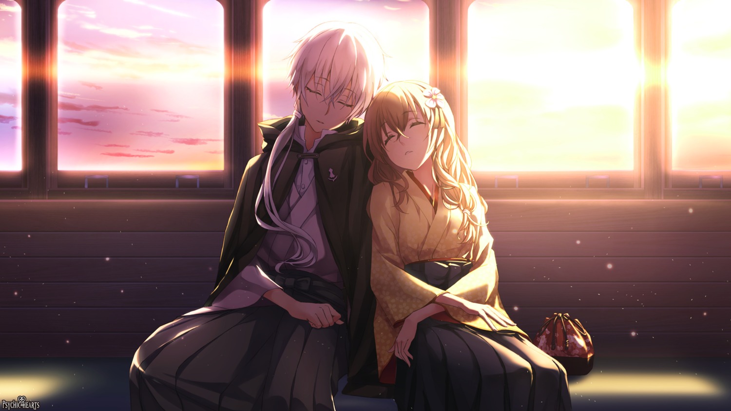 kimono, psychic_hearts, tokumaru, wallpaper